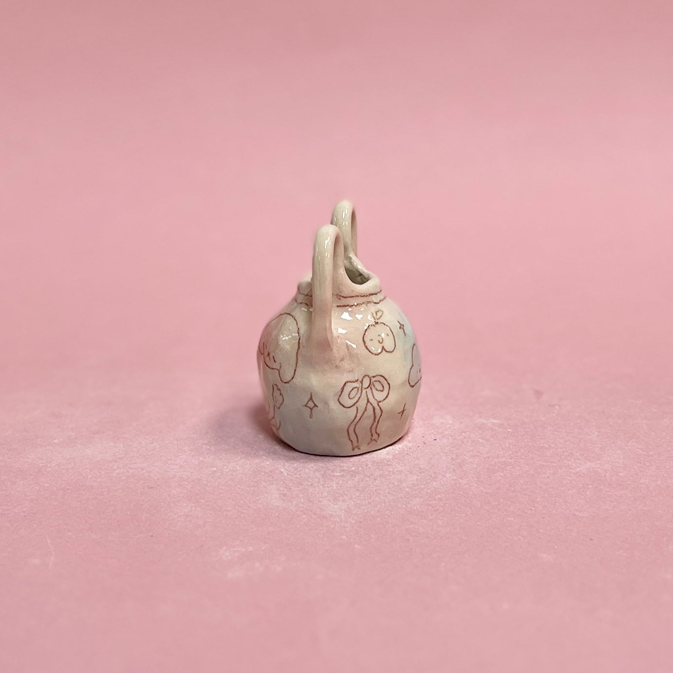 Bubblegum Scribble Bud Vase