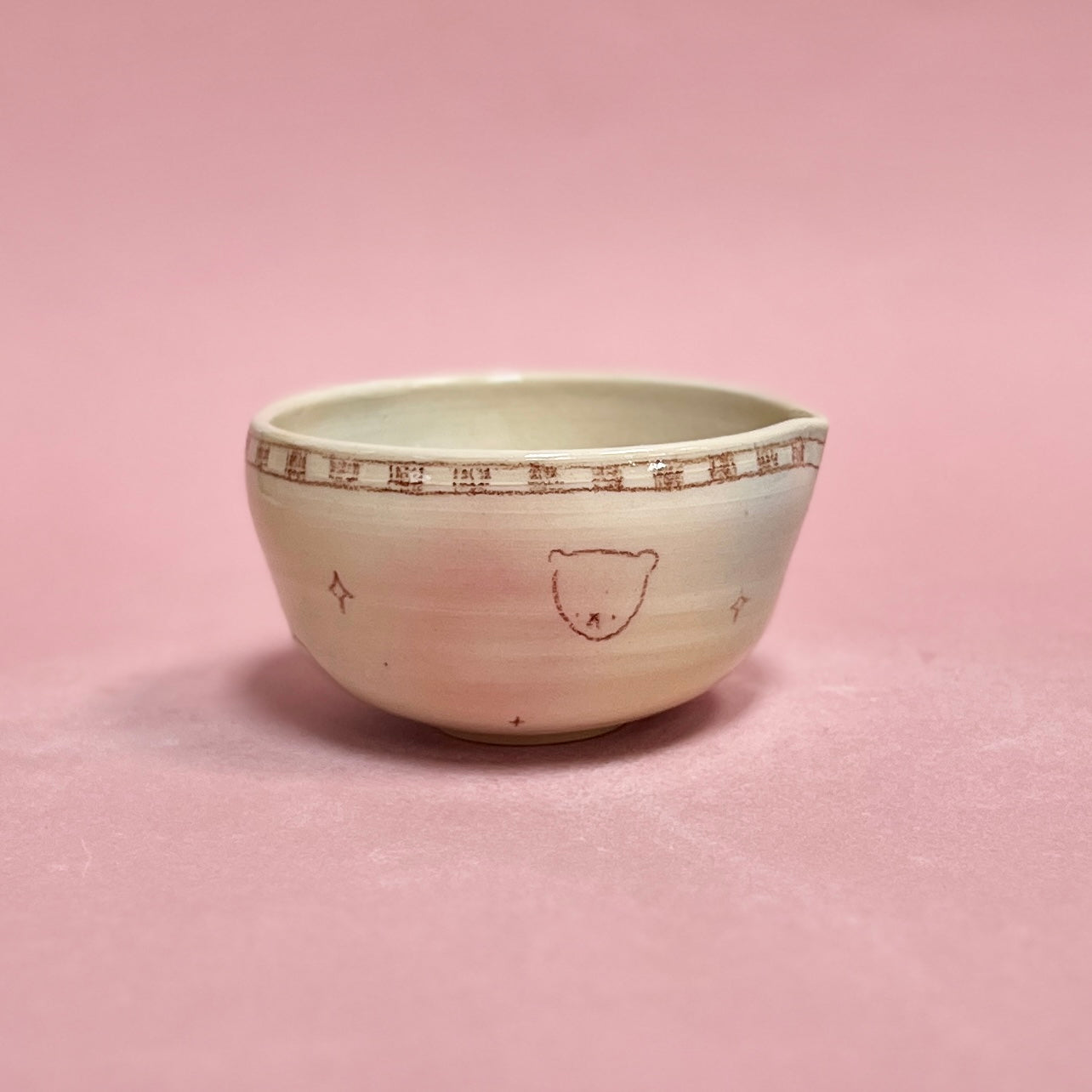 Bubblegum Checkerboard Matcha Bowl