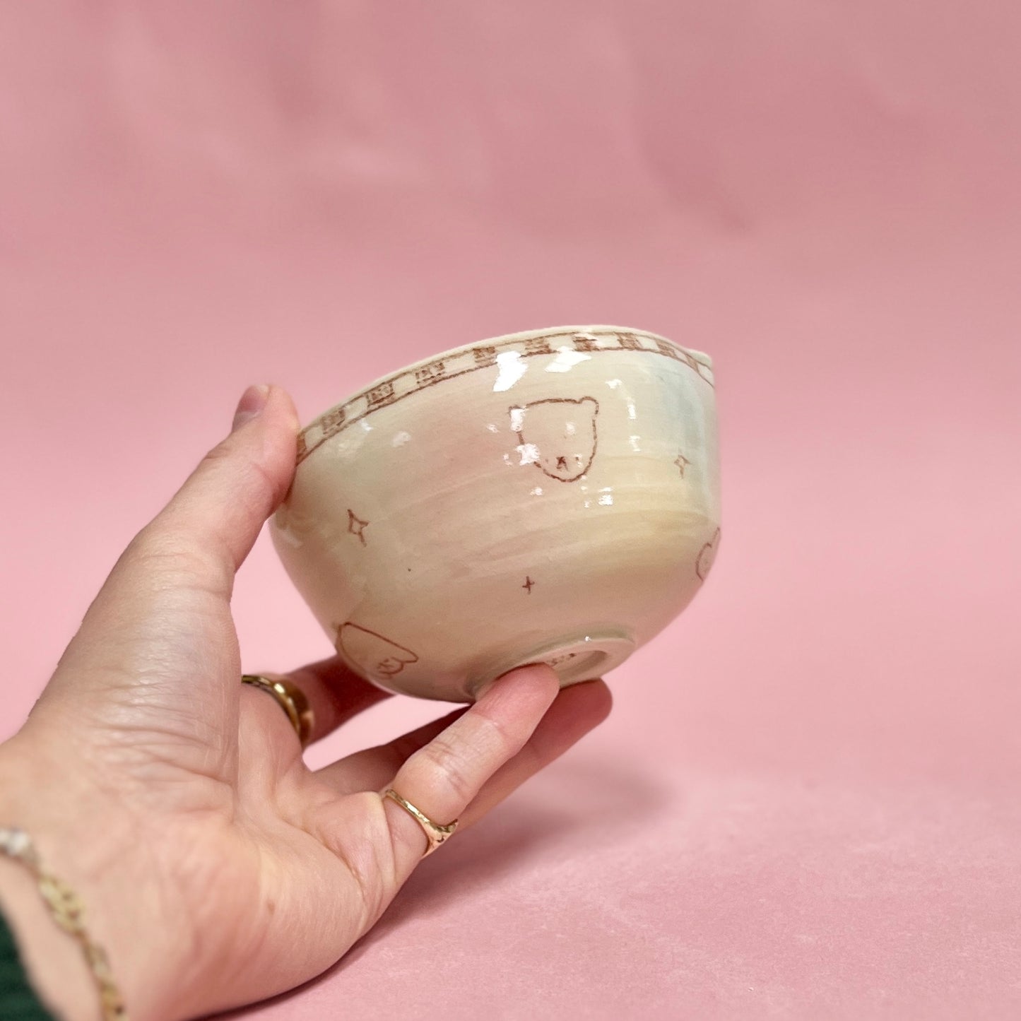 Bubblegum Checkerboard Matcha Bowl