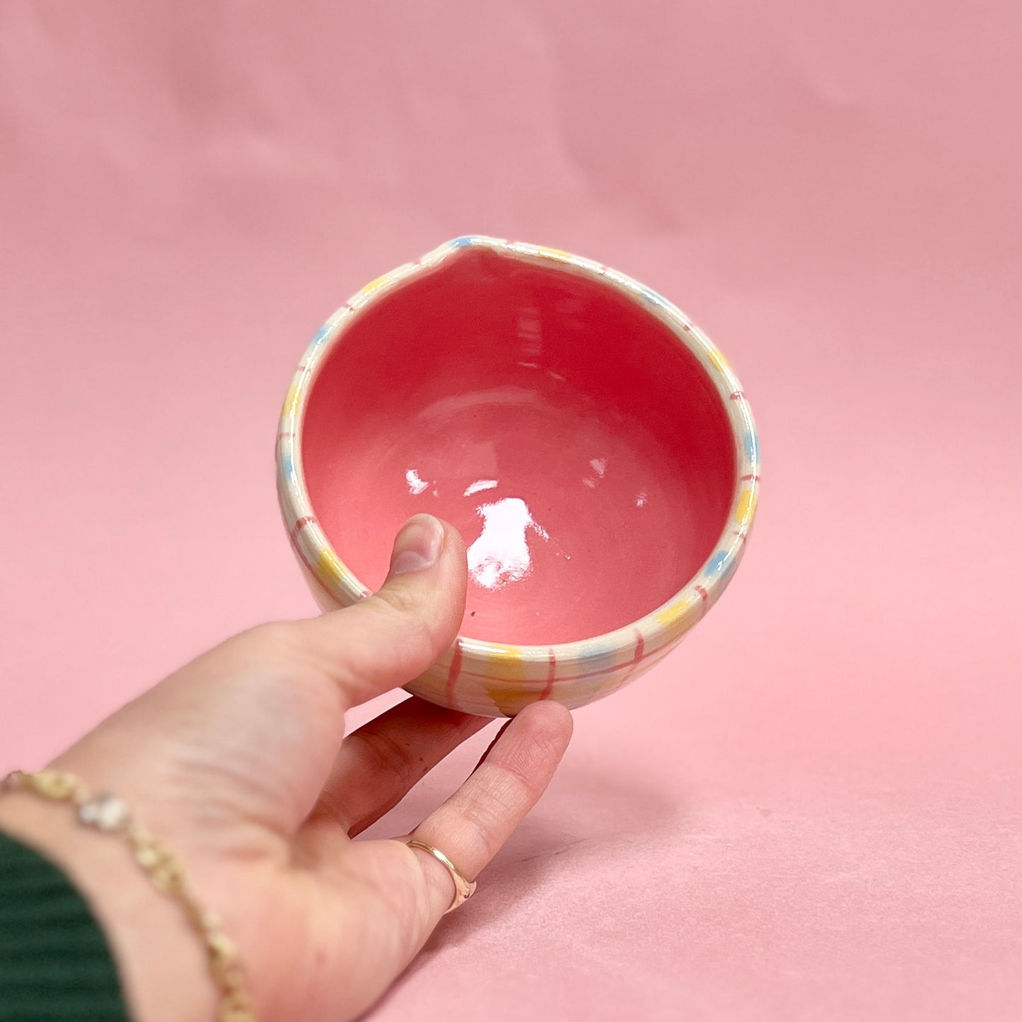 May Gingham Matcha Bowl
