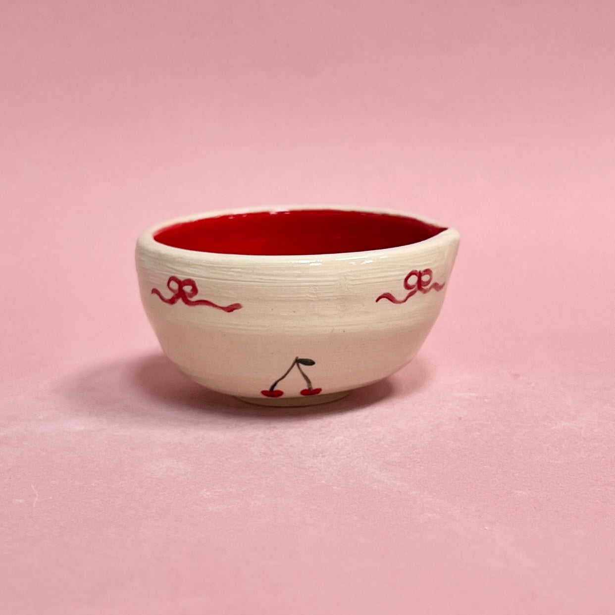 Cherry Bow Matcha Bowl