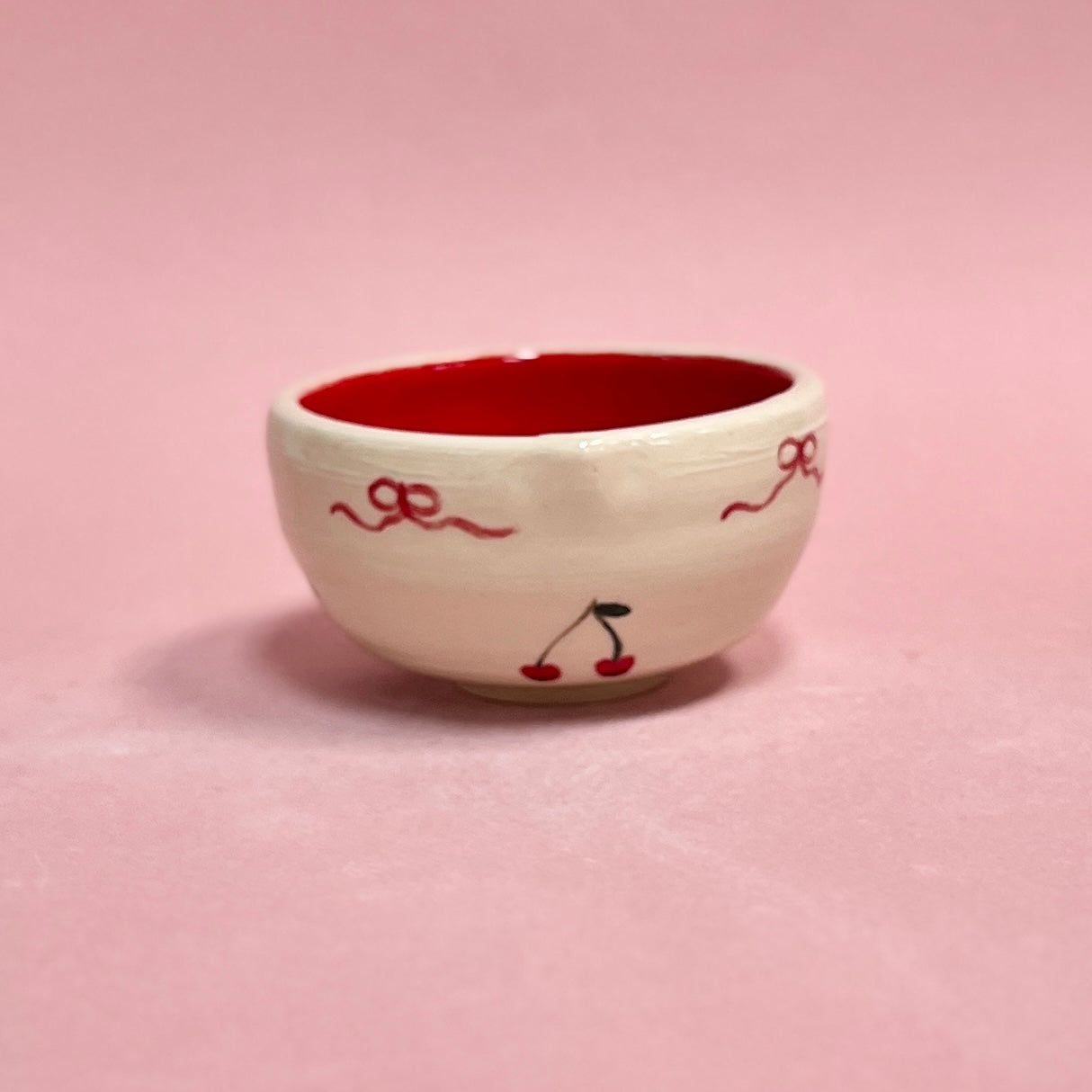 Cherry Bow Matcha Bowl