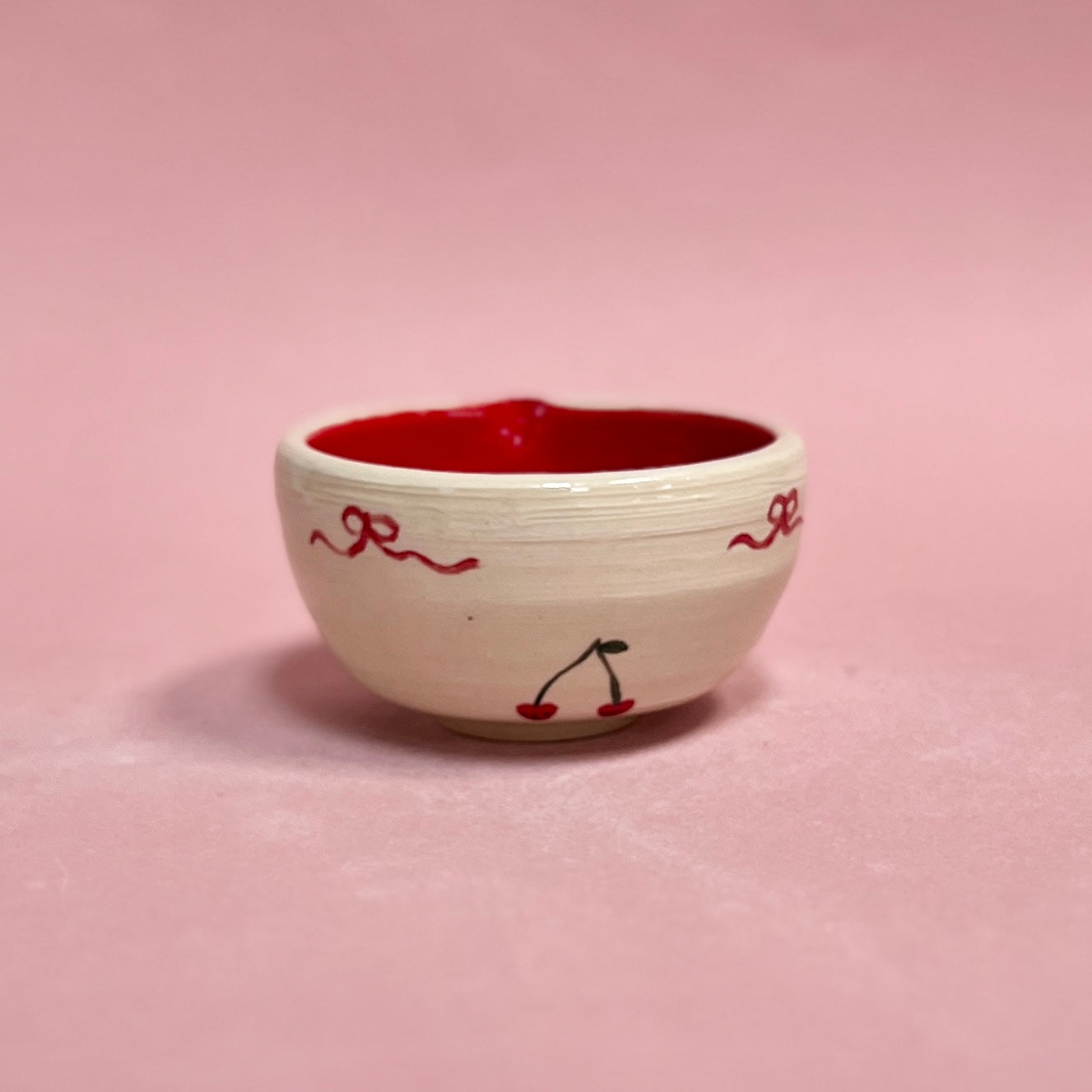 Cherry Bow Matcha Bowl