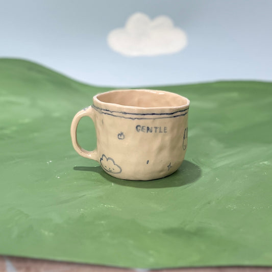"GENTLE" Navy and White Mug