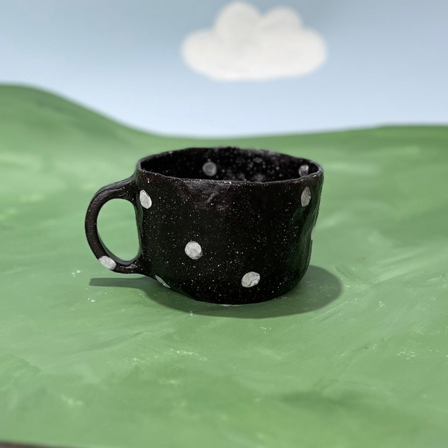 Black Spotty Mug