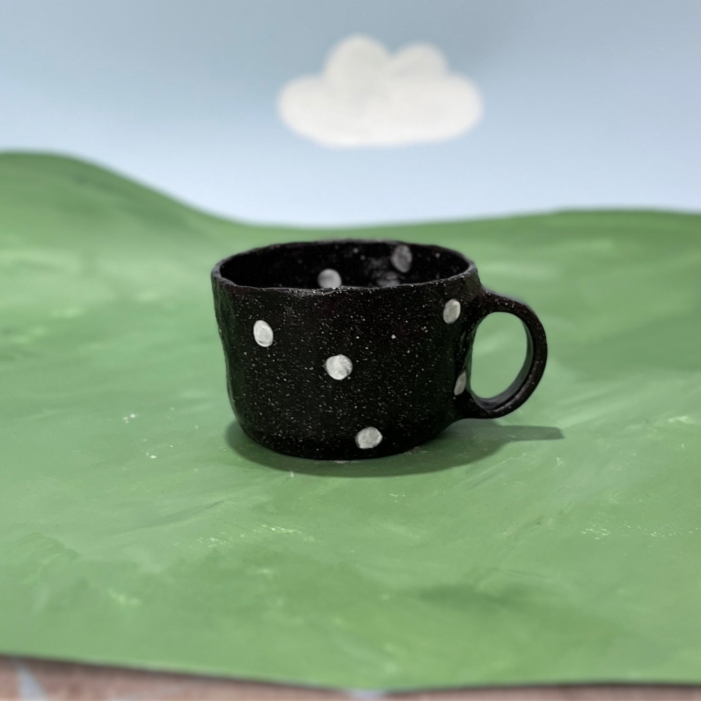 Black Spotty Mug