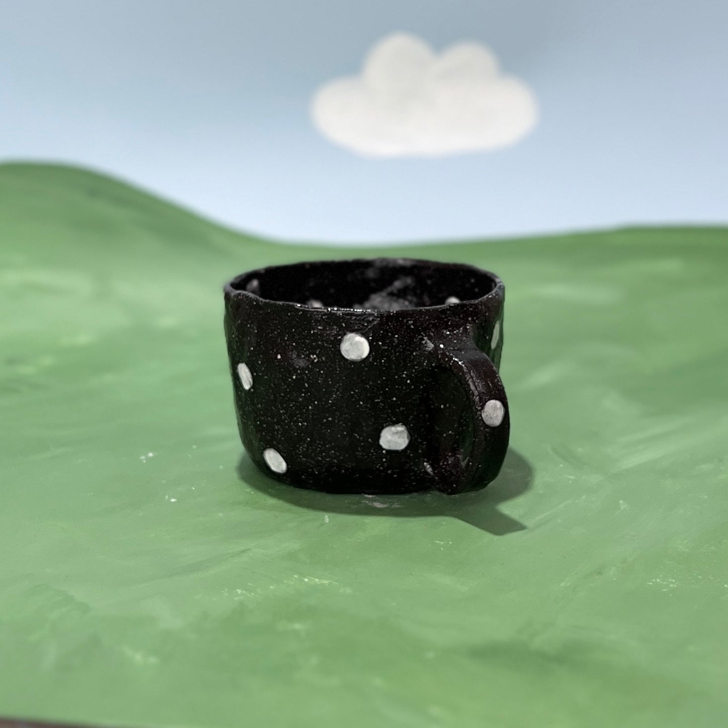 Black Spotty Mug