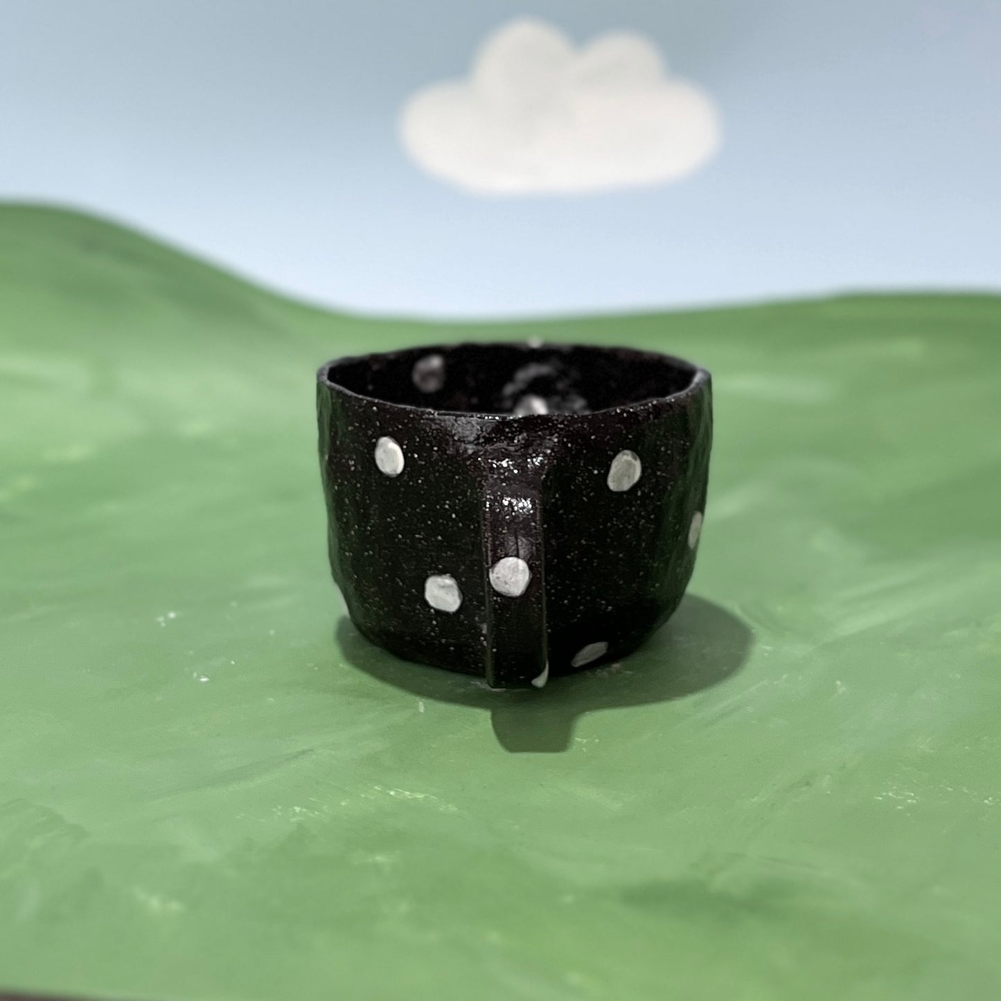 Black Spotty Mug