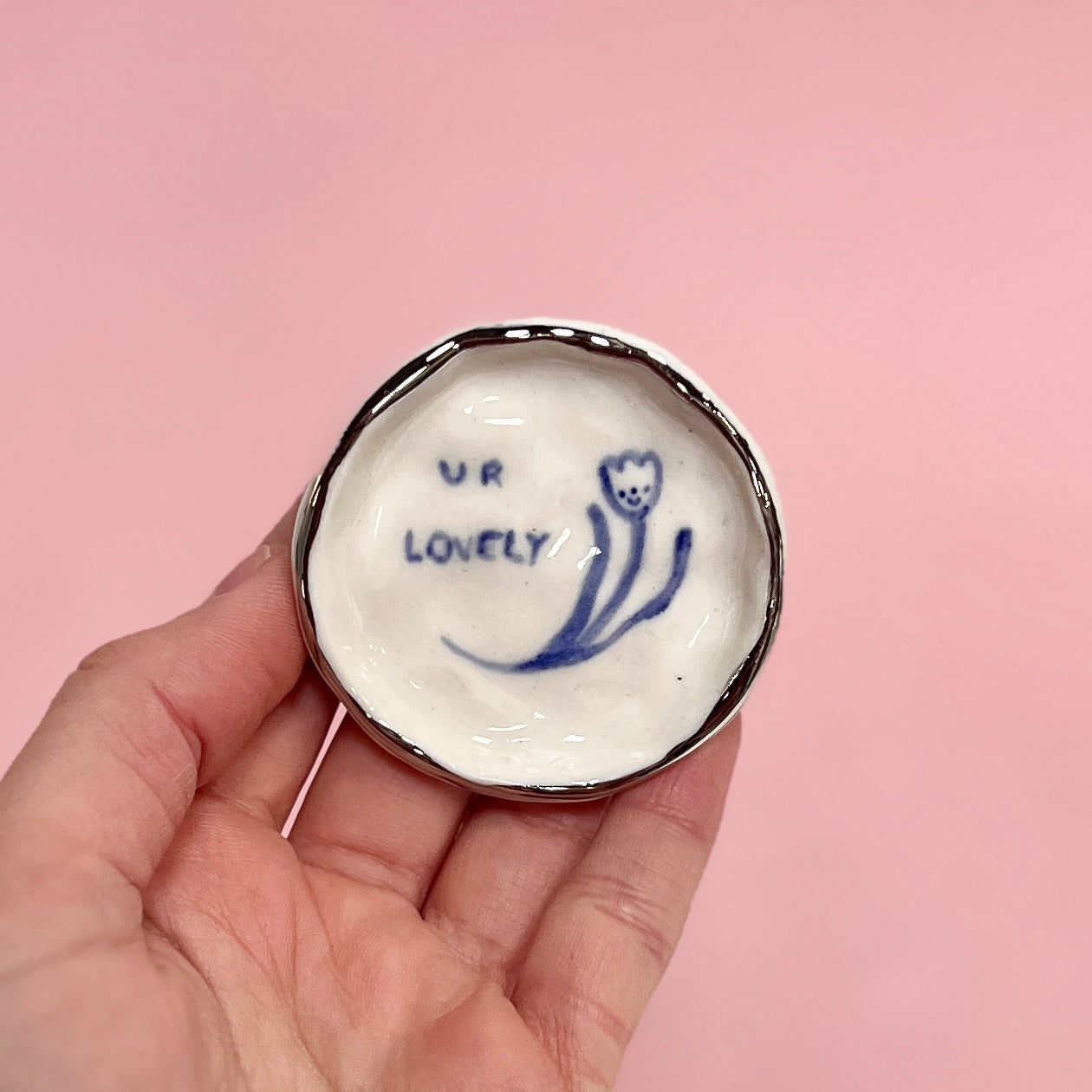 "U R LOVELY" Tulip Trinket Dish