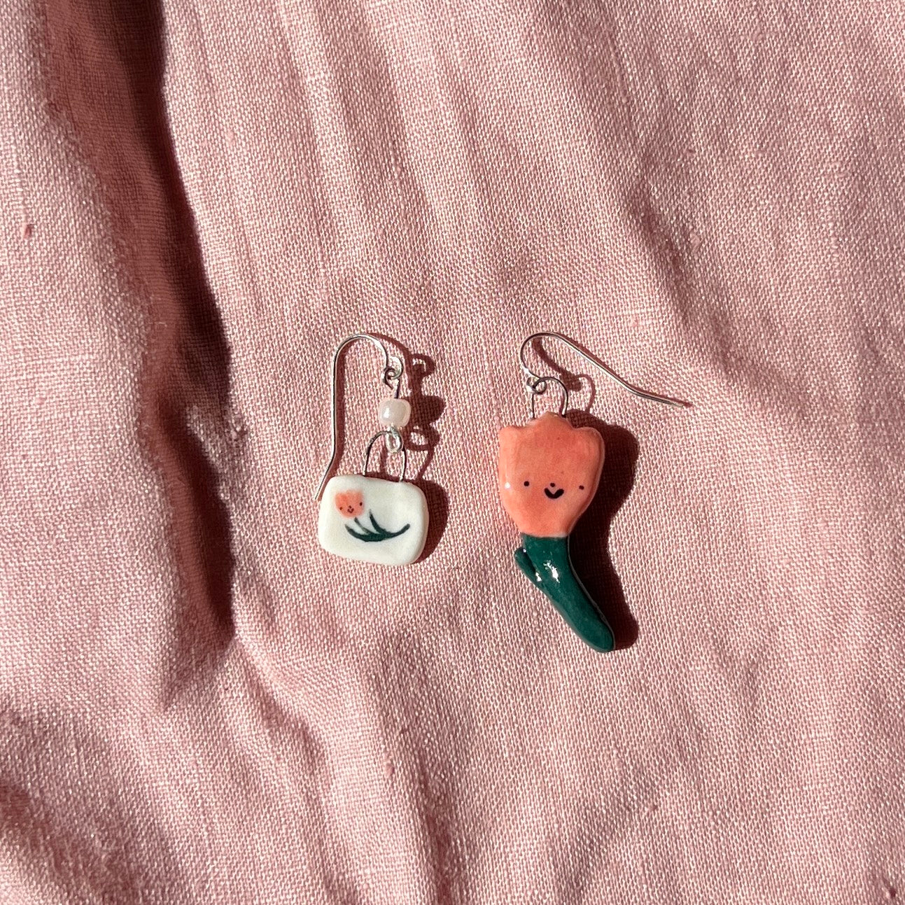 Sweet Tulip Mismatched Earrings