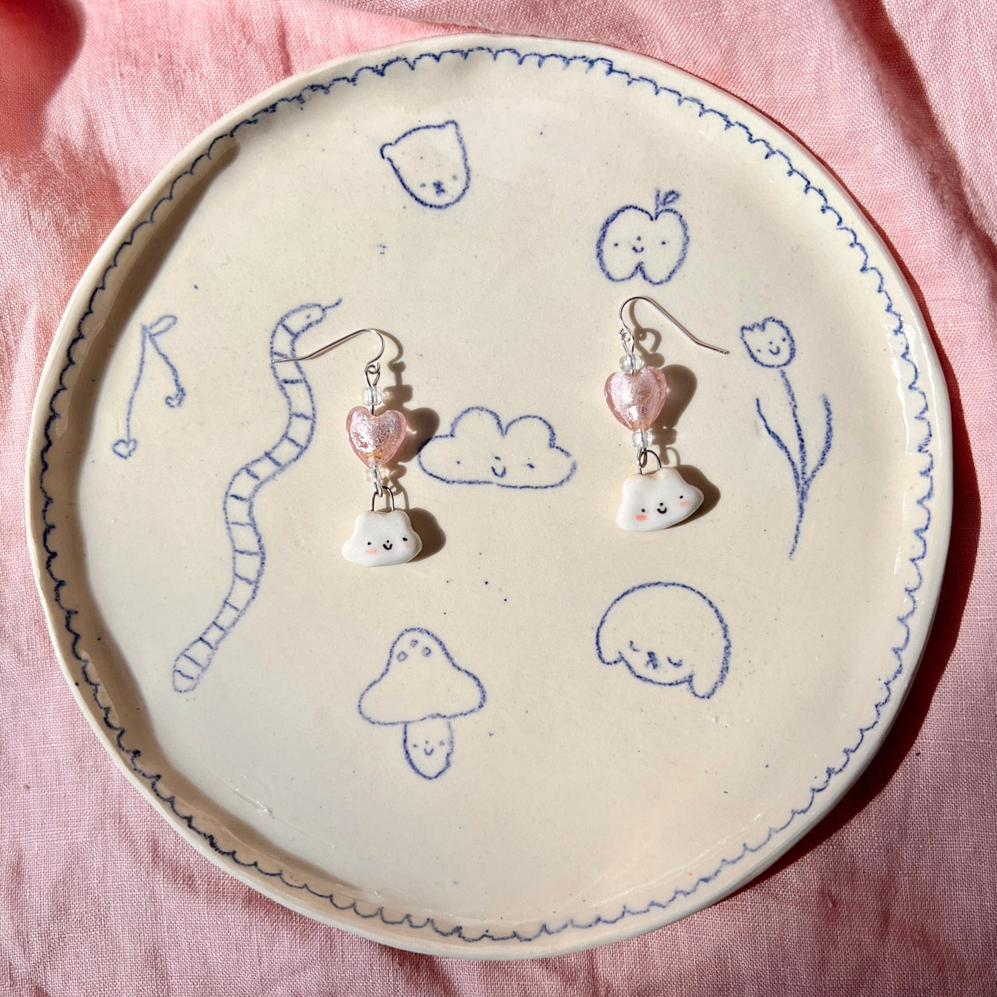 Cloudy Heart Earrings