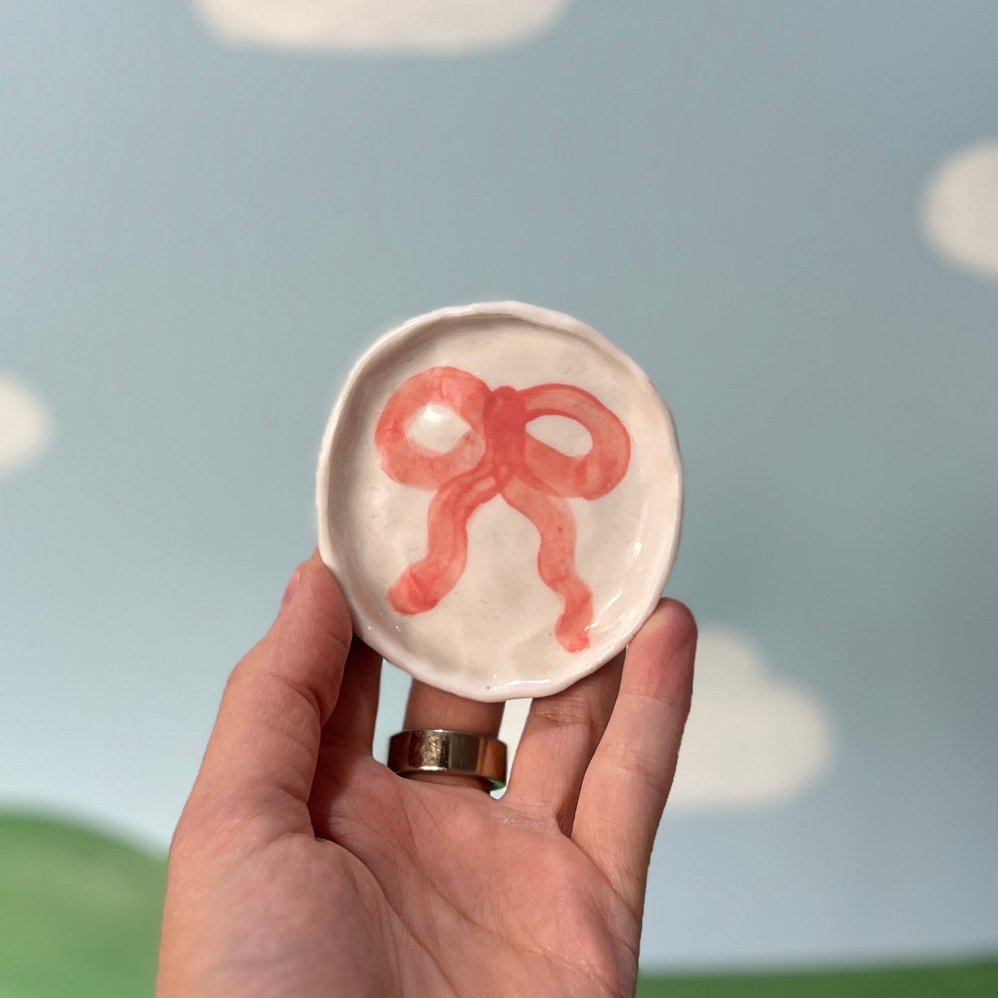 Pink Ribbon Trinket Dish