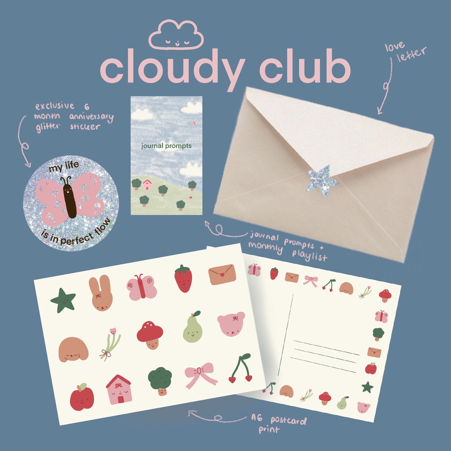 Cloudy Club - a monthly snail mail club