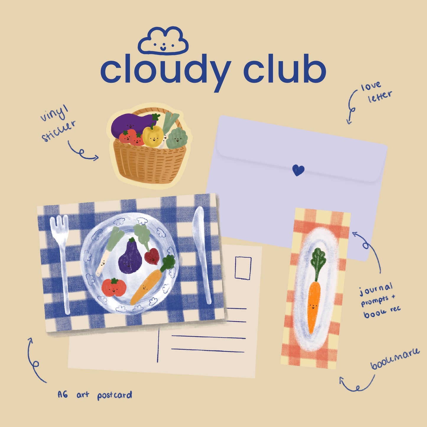 Cloudy Club - a monthly snail mail club