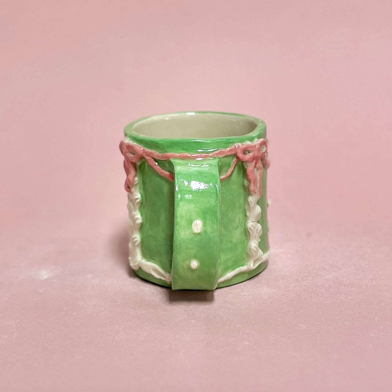 Green Ribbon Icing Mug