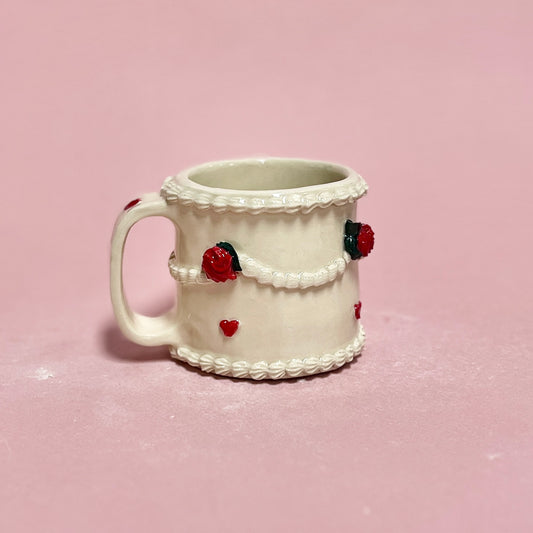 Red Roses Icing Mug