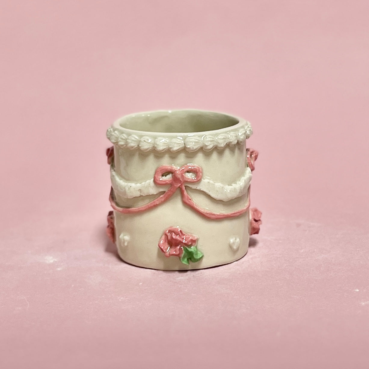 Pink Ribbons and Roses Icing Mug