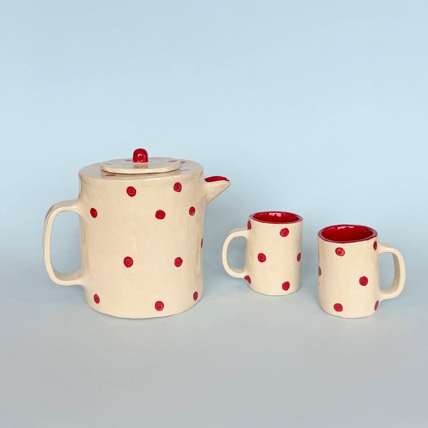 Spotty Tea Set - Teapot and Cups