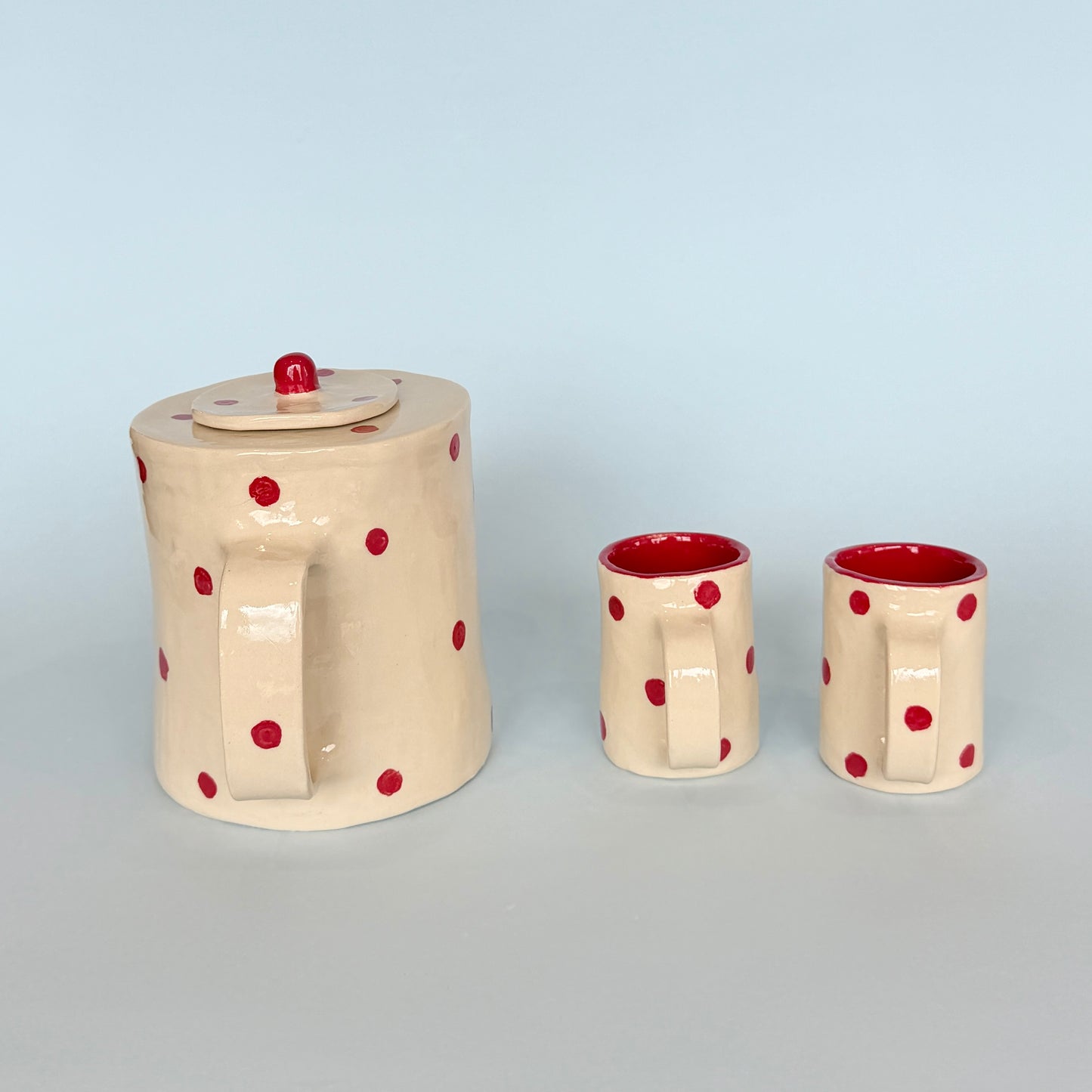 Spotty Tea Set - Teapot and Cups