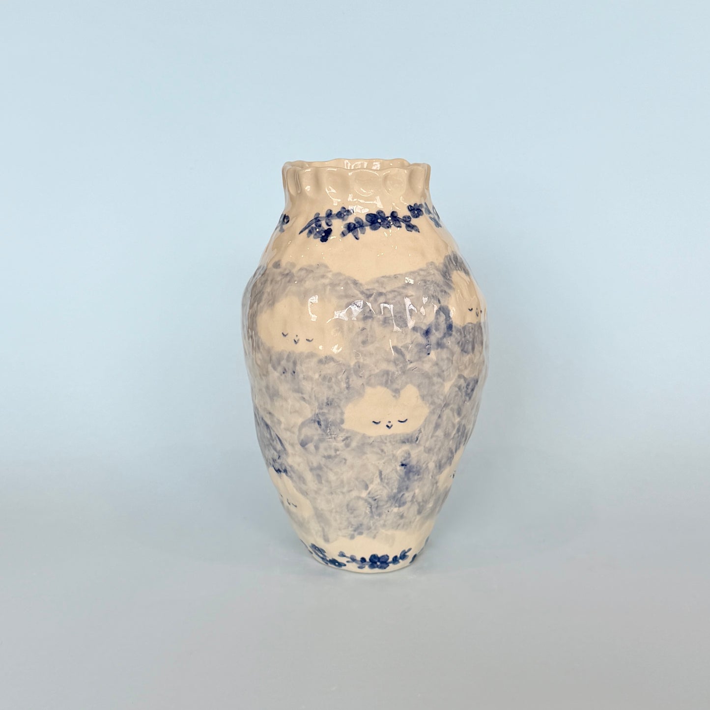 Swans in Love Vase
