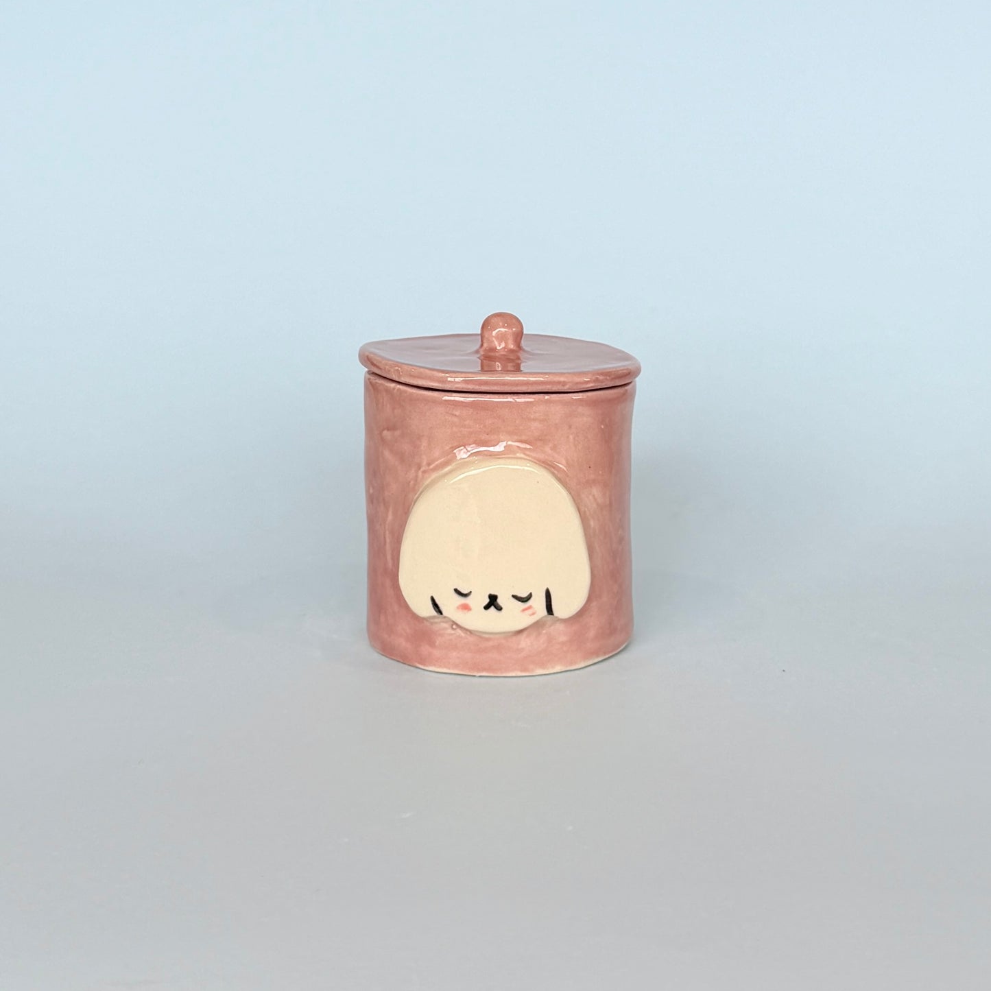 Dusty Rose Puppy Jar