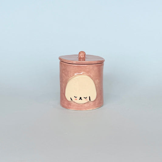 Dusty Rose Puppy Jar