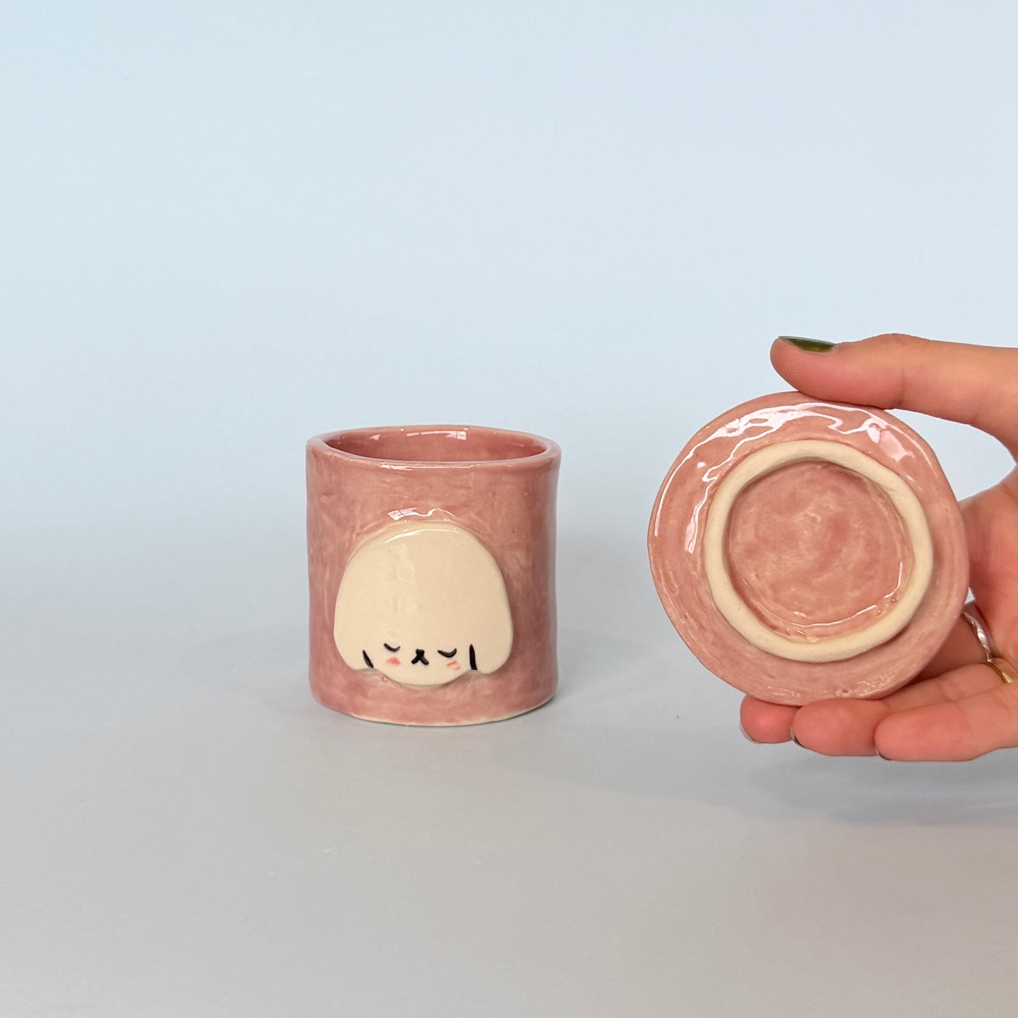 Dusty Rose Puppy Jar