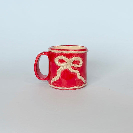 Red Bow Icing Mug