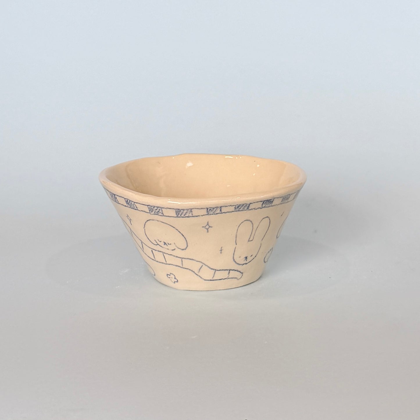 Checkerboard Scribble Bowl