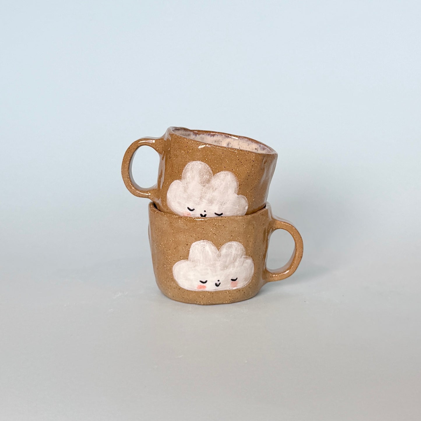 Brown Speckle Cloud Small Mugs