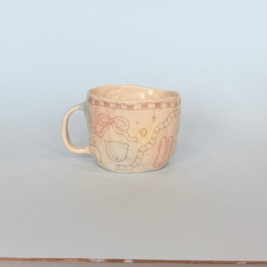 Bubblegum Brown Scribble Mug