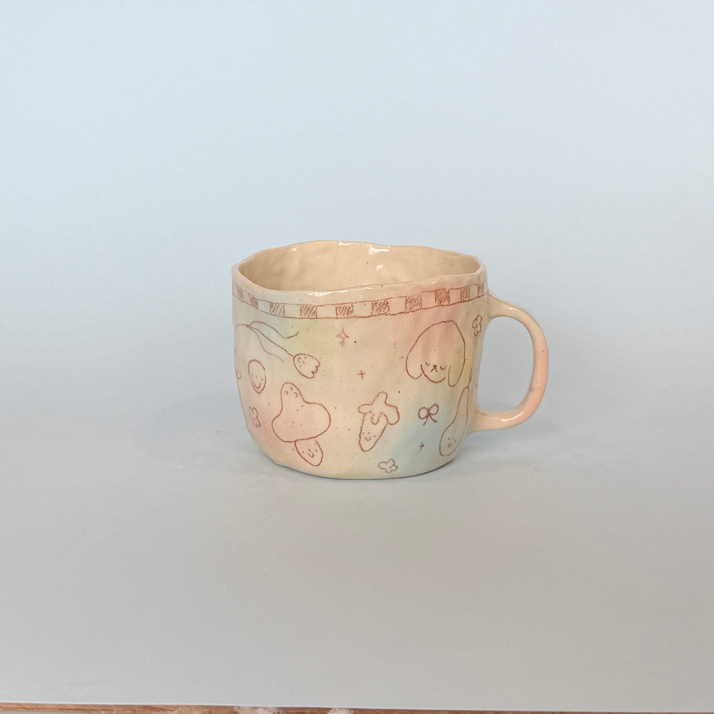 Bubblegum Brown Scribble Mug