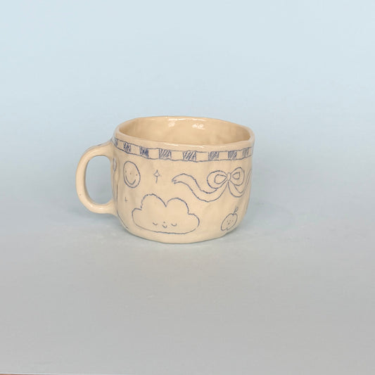 Checkerboard Scribble Mug