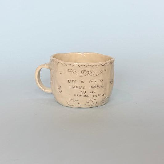 "Yet I am Gentle" Scribble Mug