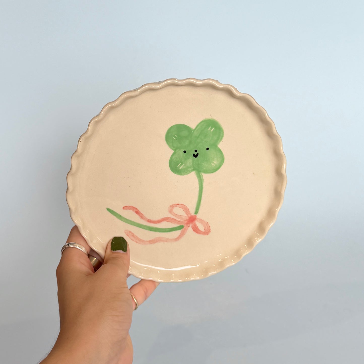 Lucky Clover Frilly Plate