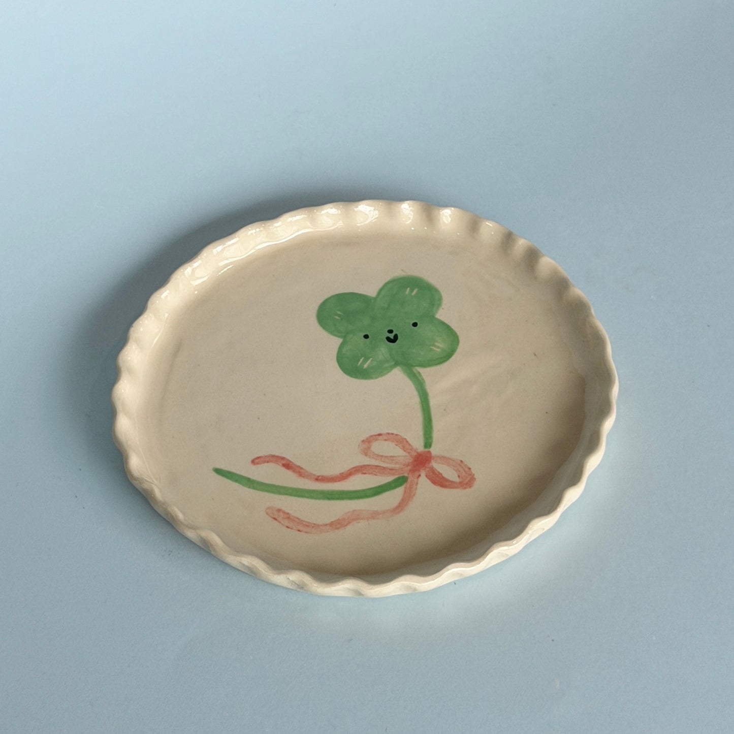 Lucky Clover Frilly Plate