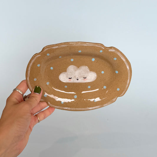 Speckle Brown Cloud Mini Platter