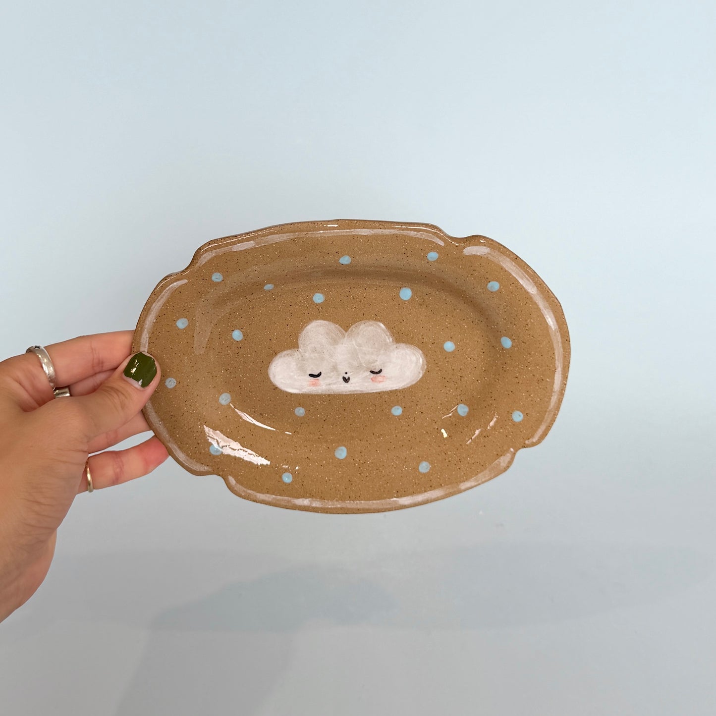 Speckle Brown Cloud Mini Platter