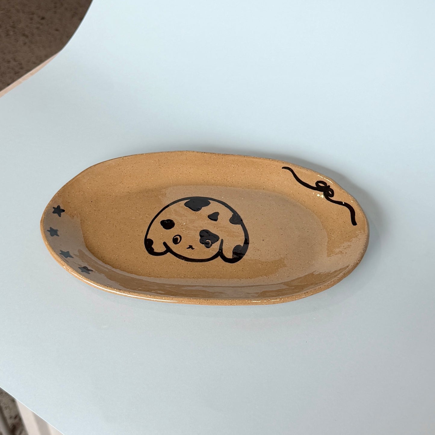 Brown Speckle Dog Platter