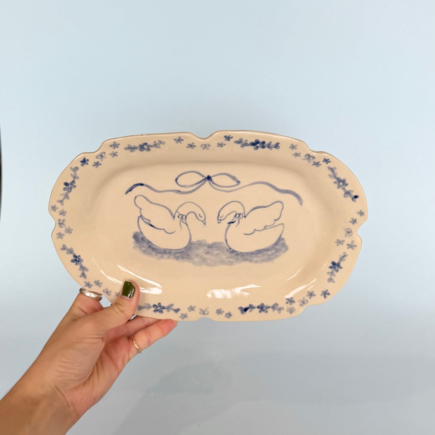 Swans in Love Platter
