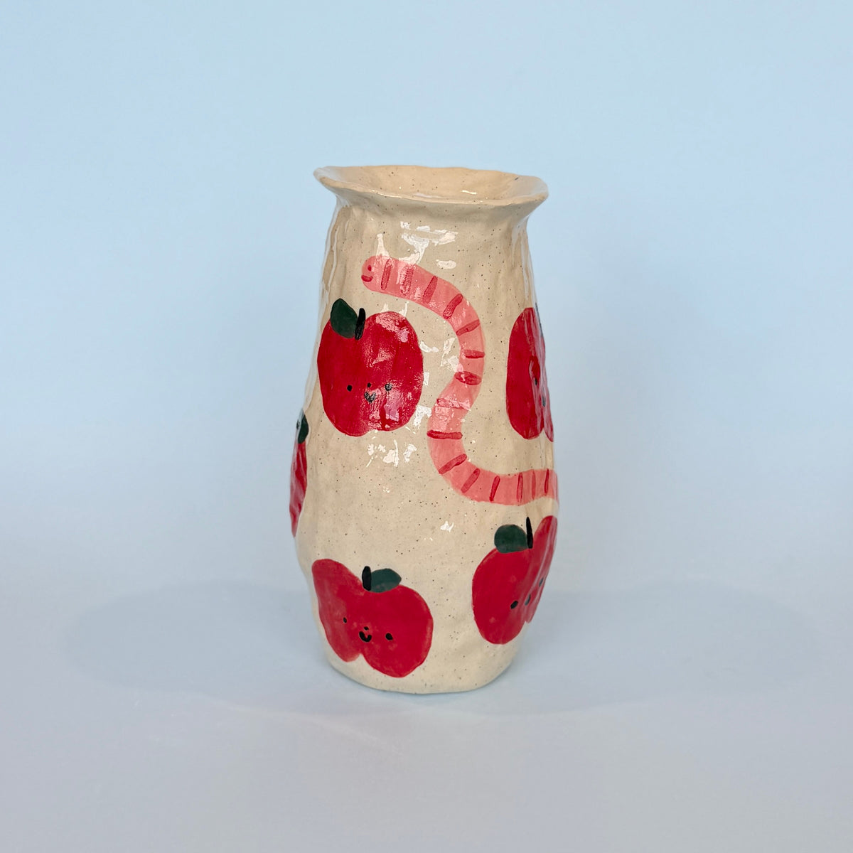 Apples and Worms Large Vase