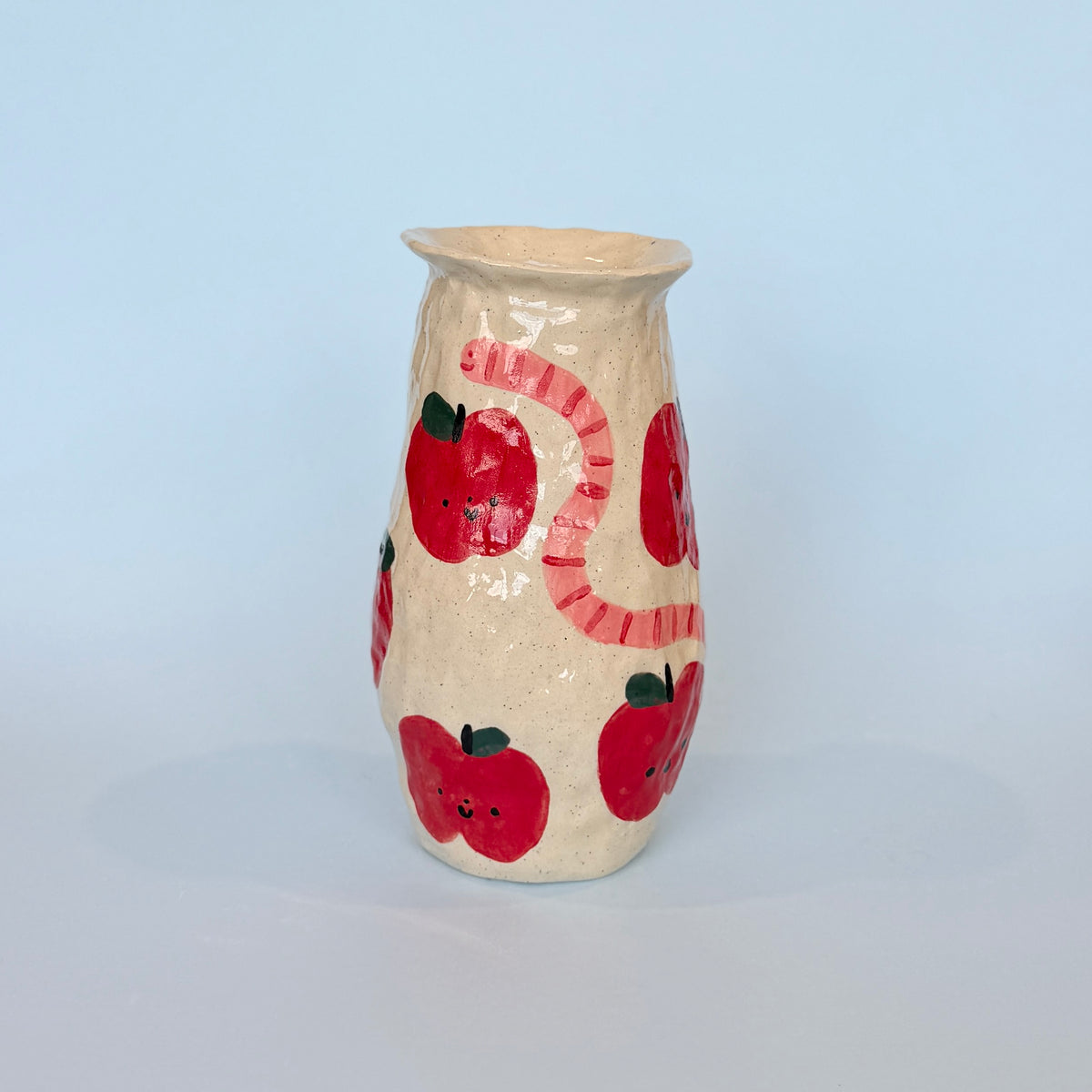 Apples and Worms Large Vase