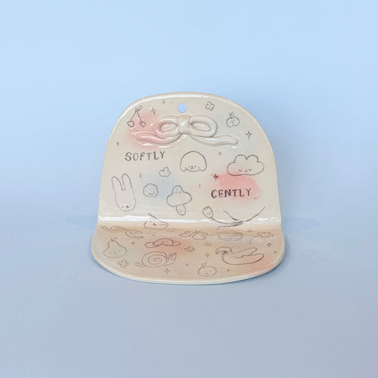 "Softly, Gently" Bubblegum Wall Shelf