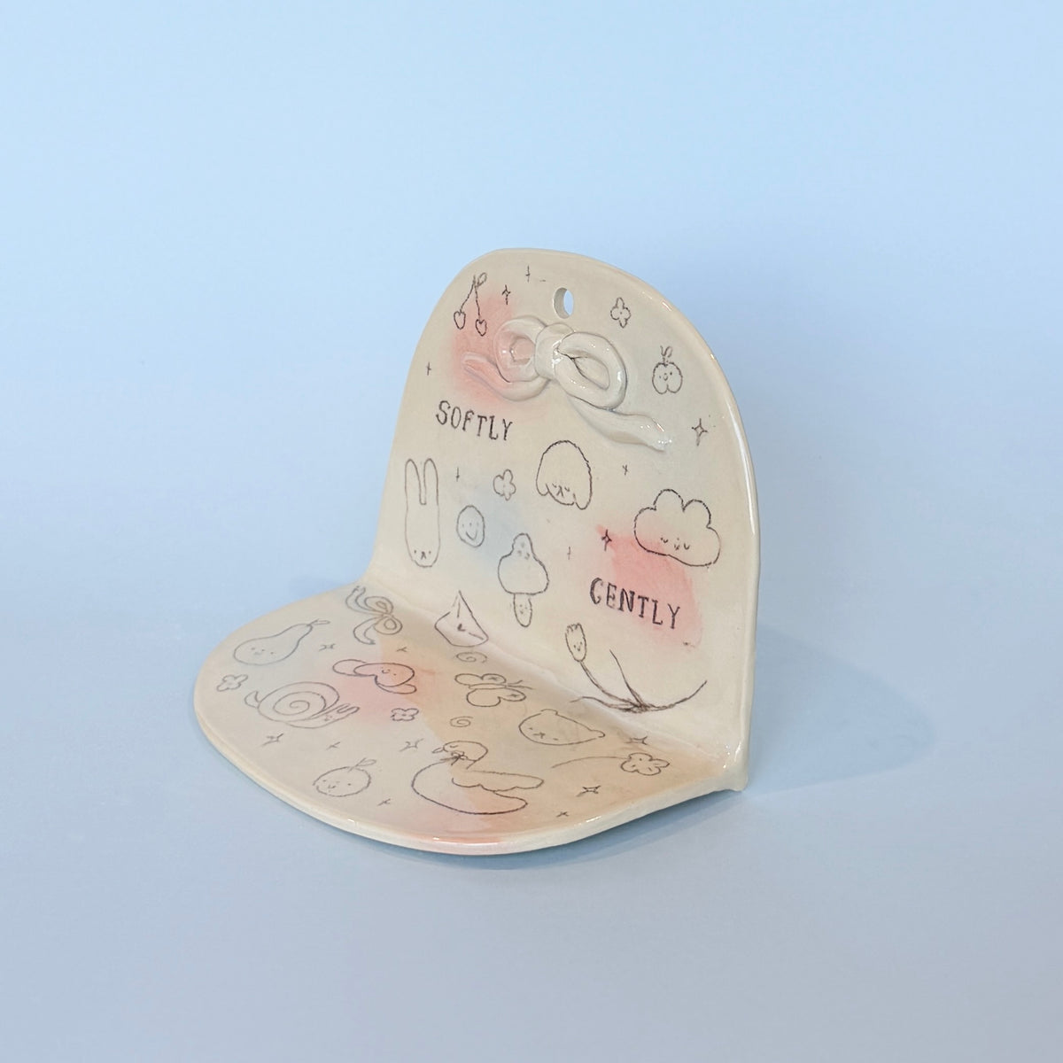 "Softly, Gently" Bubblegum Wall Shelf