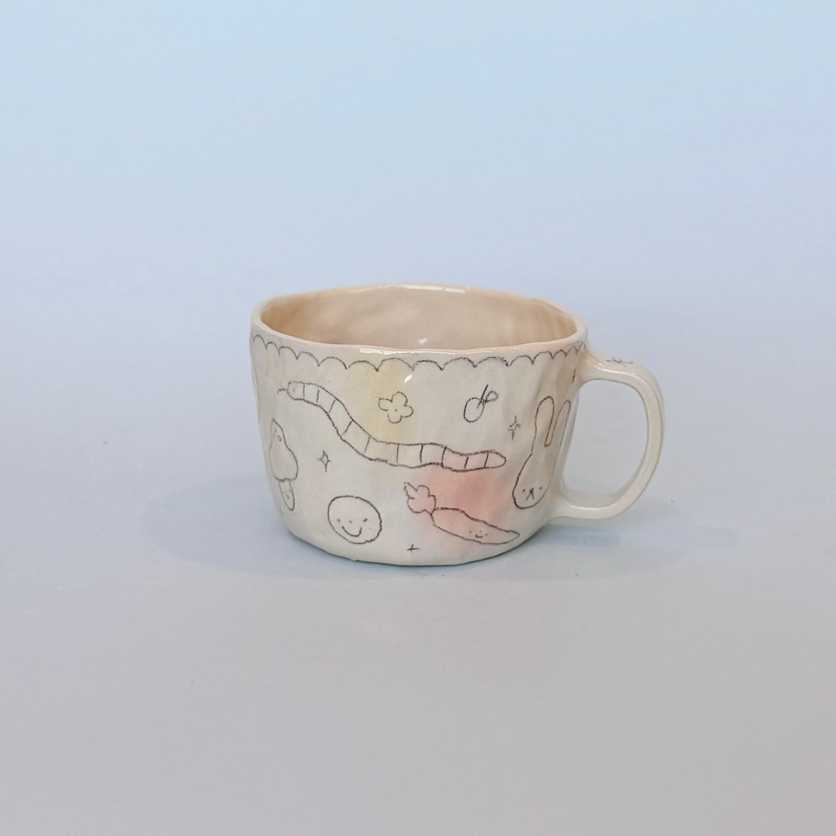 "I'm Full of Softness" Bubblegum Scribble Mug (SECONDS)