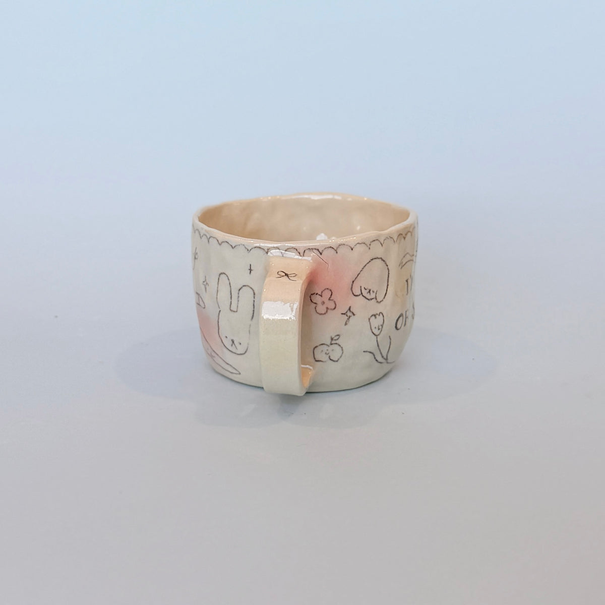 "I'm Full of Softness" Bubblegum Scribble Mug (SECONDS)