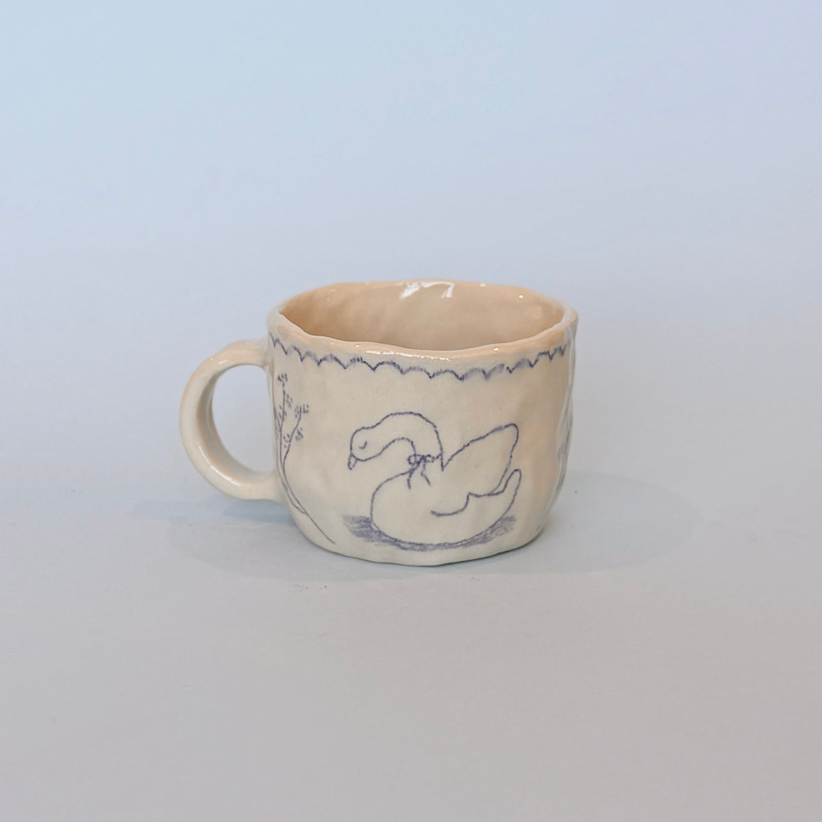 Romantic Swan Scribble Mug