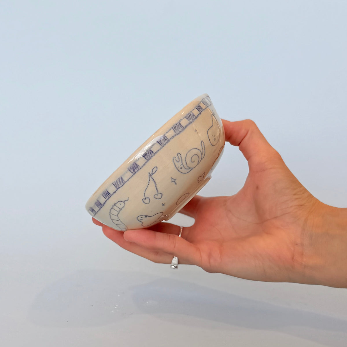 Checkerboard Scribble Matcha Bowl