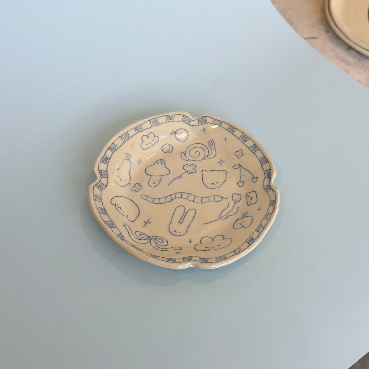 Checkerboard Scribble Plate