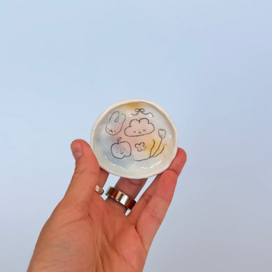 Bubblegum Scribble Trinket Dish 1